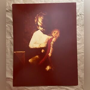 Vintage Jon Gagnon Art Print Girl W/Doll Art Print Portrait